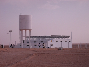 Estación de desalinización, en Ksar Ghilène (Túnez)